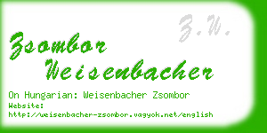 zsombor weisenbacher business card